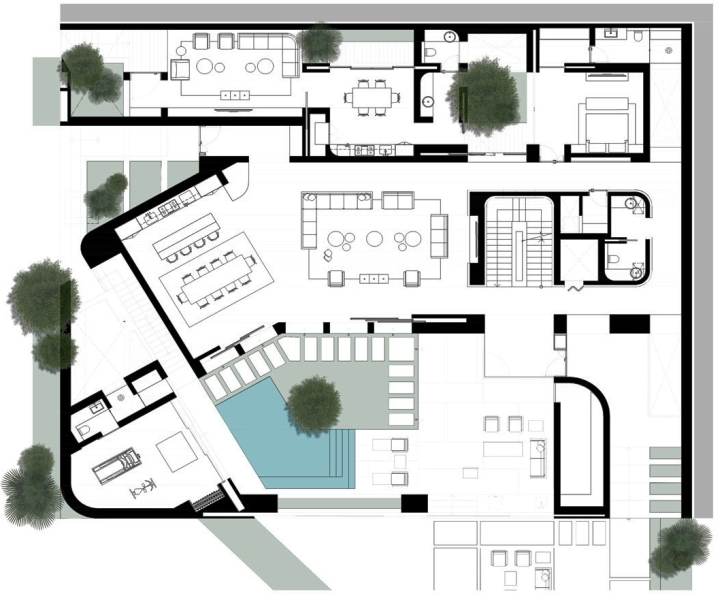 Дом-ракушка с бассейном в городе Абдулла аль-Салем, Кувейт