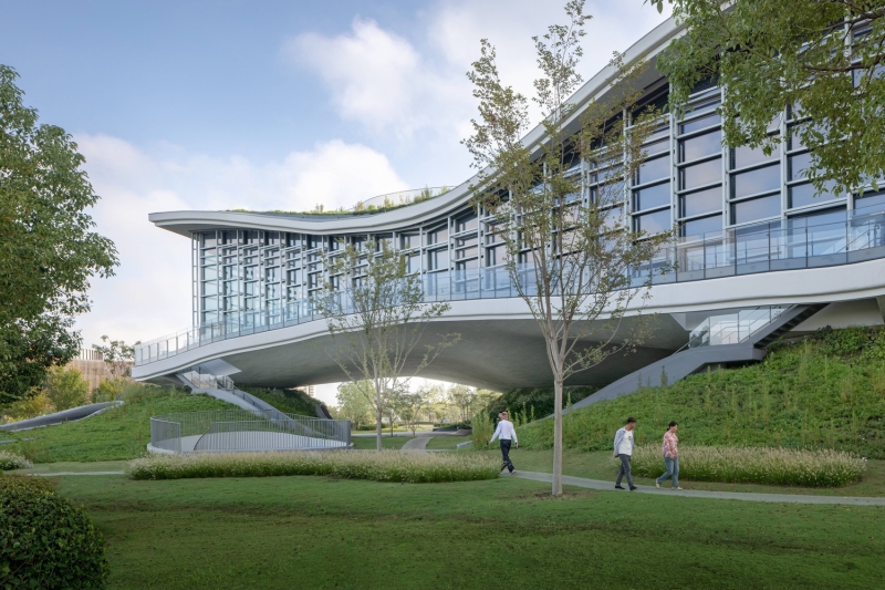 Научный павильон "Волновой куб" в городе Шанхай, Китай