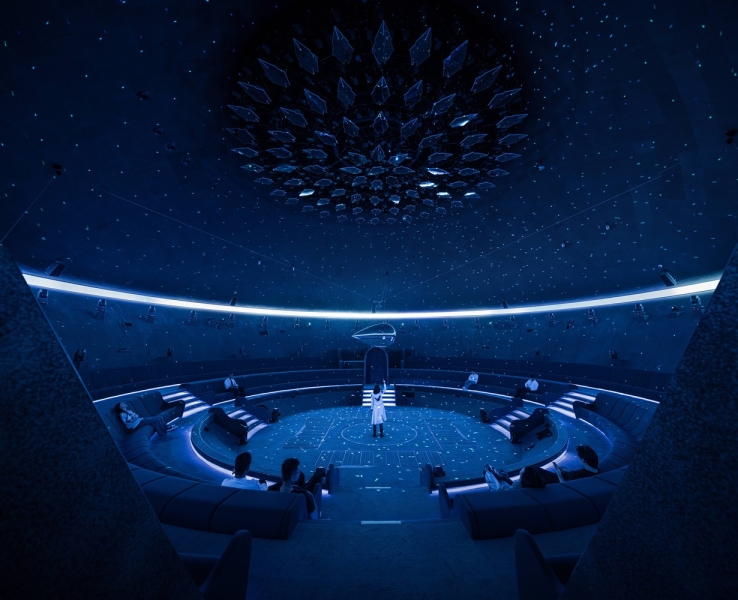 Научный павильон "Волновой куб" в городе Шанхай, Китай