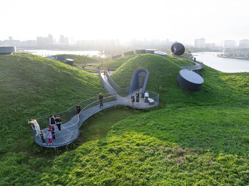 Научный павильон "Волновой куб" в городе Шанхай, Китай