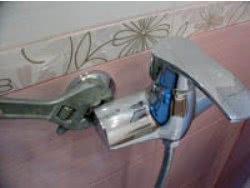 Установка смесителя